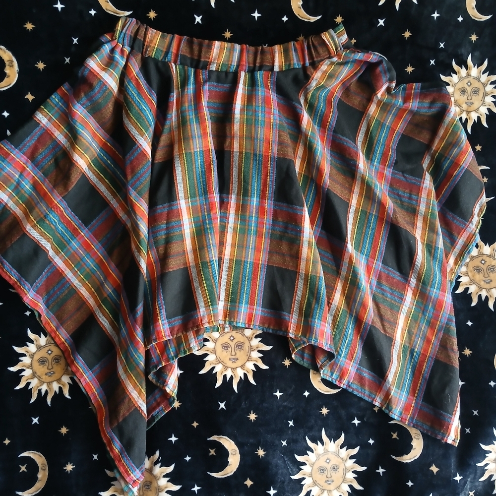 Size L Grunge Flannel-Shirt Look Skirt Size L - Picture 4 of 6